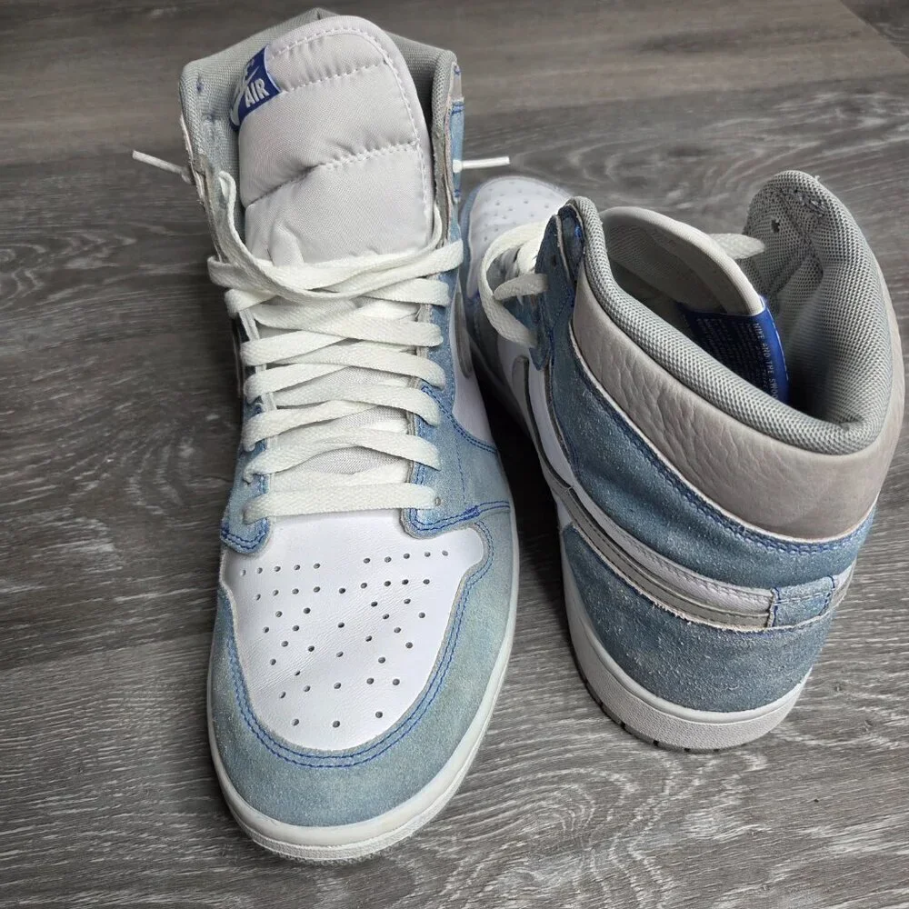 Men's - Jordan 1 Retro High Hyper Royal Smoke Grey Blue Nike Sneakers - Size 12